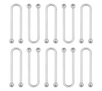 NBEADS 10 Pcs Bikini Closure, U Shape Ring Buckle Alloy Bikini Clips and Fastener for Lingerie Swimsuits Evening Gowns Sweaters Dresses Blouses Buckle Making Garment Accessory, Platinum