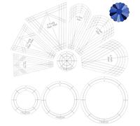 NBEADS 10 Pcs Dresden Quilt Templates, Acrylic Quilting Template Ruler with 2Pcs Iron Binder Rings Template Quilt Supplies for Cutting Patterns, Sewing, Blanket Making