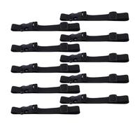 NBEADS 10 Pcs Fanny Pack Extender Strap, 44.8x2.45cm Belt Extender Adjustable Strap Nylon Extension Straps with Buckle for Belt Bag Luggage Travel Packs Outdoors Workout, Black
