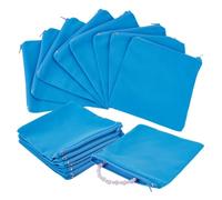 NBEADS 10 Pcs Silver Jewelry Storage Zipper Bags, 15.5x15.4cm Microfiber Silver Protector Pouches for Earrings Bracelets Rings Storage, Royal Blue