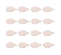 NBEADS 100 Pcs Solid Wood Unfinished Wooden Leaf Shape Board Craft Tags with Holes, 50x26x2mm, Hole: 2x3mm