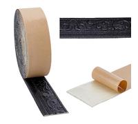 NBEADS 10M Peel and Stick Self Adhesive Foam Trim, 7.8cm Wide 3D Decorative Wallpaper Border Wall Edging Foam Wall Baseboard Trim for Hotel Home DIY Decoration, Black with White Stripes