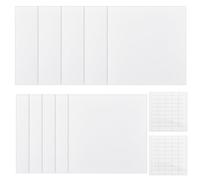 NBEADS 10Pcs Plastic Flat Blank Plate Wall Hole Cover, Ceiling Cover Plate with 100 Pcs Double Faced Adhesive Tape for Floor or Wall, 25.2x25.2cm