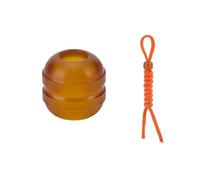 NBEADS 12.5mm PEI Titanium Lanyard Beads, Large Hole Paracorda Lanyard Beads with Nylon Umbrella Rope for Necklace Bead Pendant for Outdoor EDC Tool Pendant DIY Accessories, Orange