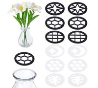NBEADS 12 Pcs 6 Styles Grid Bouquet Stem Holder, Artificial Flowers Arrangement Flower Arranging Floral Frogs Kenzan Lid for Ikebana Floristry Supplies Accessories