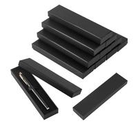 NBEADS 12 Pcs Pen Gift Box, Black Paper Single Pen Gift Boxes, 17.5x4.3x2.2cm Rectangle Pen Display Cases with Velvet Insid for Ballpoint Pens, Jewelry Business Gifts