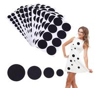 NBEADS 12 Sheets Adhesive Felt Circles, 4 Sizes Black Self-Adhesive Felt Pads Felt Stickers Felt Furniture Pads for Furniture Protection Halloween DIY Projects Professional Craft Finishing