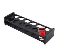 NBEADS 12 Shot Glass Holder, Hole: 3.8cm Bar Bamboo Shot Glass Holder Wine Glass Cup Serving Tray Cups Organizer Shot Glass Display Bar Accessories for Party Bar Club, Black
