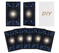 NBEADS 120 Blank Tarot Cards, Write-On Oracle Cards with White Back Design DIY Tarot Deck for Meditation Workshops Party Activities Creative Gifts, 4.72x2.76 Inch, Sun and Star