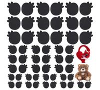 NBEADS 120 Pairs 3 Styles Sew on Felt Eyes for Crafts, Plush Animals Making Felt Eyes with Lashes Large Crochet for DIY Crochet Animal Making Craft, Black