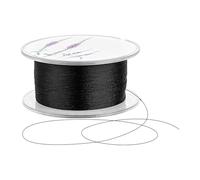 NBEADS 120m Seed Bead Thread, 0.15mm Ultra-Fine Bracelet Cord Beading Thread Invisible Sewing String Braided String for Jewelry Making, Bead Weaving, Loom Work, Stitch & Crafting, Black