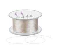 NBEADS 120m Seed Bead Thread, 0.15mm Ultra-Fine Bracelet Cord Beading Thread Invisible Sewing String Braided String for Jewelry Making, Bead Weaving, Loom Work, Stitch & Crafting, Beige