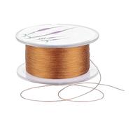 NBEADS 120m Seed Bead Thread, 0.15mm Ultra-Fine Bracelet Cord Beading Thread Invisible Sewing String Braided String for Jewelry Making, Bead Weaving, Loom Work, Stitch & Crafting, Coconut Brown