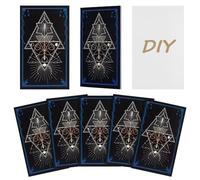 NBEADS 120Pcs Blank Tarot Cards with Design on Back, Blank Oracle Tarot Cards to Write On DIY Blank Playing Cards for Beginner for Meditation Workshops Party Activities Creative Gifts, Star, 12x7cm
