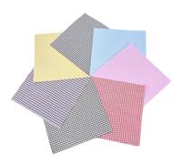 NBEADS 14 Pcs Fat Quarters Fabric, 50x50cm Gingham Fat Quarters Quilting Fabric Bundles Quilting Cotton Fabric Squares for DIY Sewing Scrapbooking Quilting Craft Patchwork