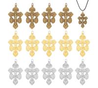 NBEADS 15 Pcs 3 Colors Pardon Indulgence Crucifix Charms with Benedict Medal, Alloy Cross Pendant Charms Making Supplies Protection Charms for Jewelry Making