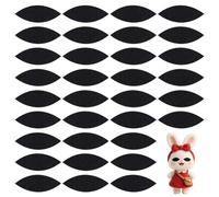 NBEADS 150 Pairs Black Sew on Felt Eyes for Crafts, Aliens Oval Plush Animals Making Felt Eyes Large Craft Doll Eye Crochet for DIY Crochet Animal Making Craft