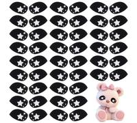 NBEADS 150 Pairs Horse Eye Sew on Felt Eyes for Crafts, Plush Animals Making Felt Eyes with Star Large Crochet for DIY Crochet Animal Making Craft