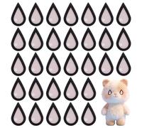 NBEADS 150 Pairs Teardrop Sew on Felt Eyes for Crafts, Plush Animals Making Felt Eyes Large Crochet for DIY Crochet Animal Making Craft