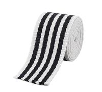 NBEADS 16.4 Yard/15m Striped Polycotton Webbing Straps, 3.9cm Wide Black White Stripe Woven Ribbon for Bag Handles Belts Clothing DIY Crafts