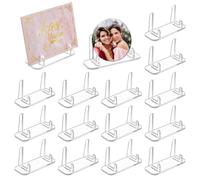 NBEADS 16 sets Acrylic Trading Card Display Stand, Rectangle Acrylic Display Bases Detachable Sports Card Holder for Card Block Graded Card Display, 8x3x4.2cm