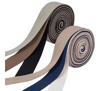 NBEADS 18 Yards/16.46m 6 Colors Polyester Cotton Webbing Strap, 38mm Wide Heavy Cotton Webbing Tote Bags Leash Straps for Sewing Projects Bag Making Belts DIY Crafts Outdoor Equipment