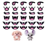 NBEADS 180Pcs 6 Styles Felt Mouth for Crafts, Pink Black Sew On Mouths Craft Puppet Mouths for Adults Crafts Puppet Bear Crochet Stuffies Plush Animals DIY Accessories