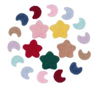 NBEADS 19 Pcs Handmade Wool Felt Ornament Star Moon, Rainbow Felted Stars Wool Sewing Felt Balls for Christmas Tree Sewing DIY Crafts Gathering Decoration Accessories Gift Toppers