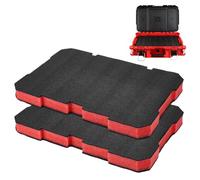 NBEADS 2 Pack Foam Inserts Kit, 33.6x50cm Pre Scored Craft Foam Pad for Toolbox Cabinet Chest Drawer Storage Craft, Black