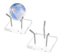 NBEADS 2 Pcs Metal Arms Display Stand, Decorative Acrylic Display Easel Rock Display Easel Holder for Gemstone Agate Mineral Display, 7.8x7.8x6.7cm