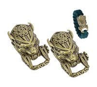 NBEADS 2 Pcs Paracord Bracelet Buckles, 4.7x2.5x1.5cm Stainless Steel Monkey Head Paracord Buckles EDC Braided Rope Making Buckles for Braided Rope Making Pendant Keychain, Antique Bronze