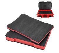 NBEADS 2 Pcs Tool Box Foam, 2 Sizes Foam Sheet Inserts Kit Packing Block Padding Cushion Insert for Toolbox Cabinet Chest Drawer Storage Craft(for 48-22-8424 Foam Inserts), Black