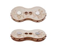 NBEADS 2 pcs Wooden Knitting Counters, Knitting Row Counter Crochet Row Counter Wooden Knitting Stitching for Recording The Number of Weaving Rows, 3.5x7.4x1.1cm
