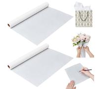 NBEADS 2 Rolls 15m Wet Strength Tissue Paper Roll, 38.4cm Wood Pulp Craft Tissue Artist Teabag Roll Paper for DIY Projects Gift Wrapping and Wedding Party Decorations