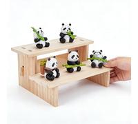 NBEADS 2-Tier Wooden Display Riser Shelf, Tabletop Small Food Stand Wooden Display Riser Stand Wood Jewellery Display Stand for Perfume Cosmetics Figure Collection, Blanched Almond, 19.7x15.9x9.3cm