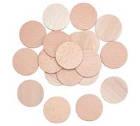 NBEADS 20 Pcs 60mm Wooden Round Pieces, 6mm Thick Unfinished Wood Circles Round Slices Wooden Cutouts Ornaments for DIY Crafts Painting Wedding and Home Decoration