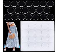 NBEADS 20 Pcs Hem Weights for Dress, Dress Weights for Women Hem with 150 Pcs Double-Sided Adhesive Acrylic Sticker Acrylic Garment Weight for Wind Skirt, Invisible Multi-use