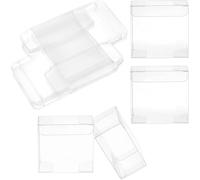 NBEADS 20 Pcs Transparent Gift Boxes, 7x6.6x3.7cm Clear Candy Box Rectangle PVC Favour Boxes for Candy Sweets Chocolate Christmas Wedding Party Ornaments Gifts