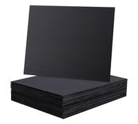 NBEADS 20 Sheets Corrugated Plastic Sheets, 28x21.5cm Blank Yard Lawn Signs 3mm Thick Rectangle Corrugated Sign Board Plastic Fluted Sheets for Advertising Board Model DIY Crafts, Black