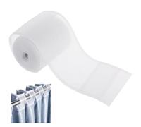 NBEADS 20m/21.87Yards Curtain Pleat Tape, 10.2cm Translucent Wave Curtain Tape Ripple Fold Tape White Nylon Sewing Tape Curtain Accessory for Curtain Home Decor Projects