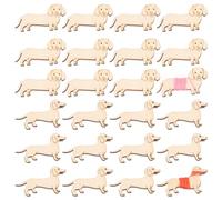 NBEADS 24 Pcs 2 Styles Wooden Animals Floss Bobbins, 2 Sizes Front and Side Dog Shaped Cross Stitch Bobbin Pet Theme Embroidery Thread Cards Winding Board for DIY Sewing Storage