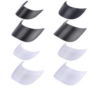 NBEADS 24 Pcs 8 Styles Baseball Cap Visor Insert, Plastic Hat Brim Board Tennis Hat Brim Replacement Liner Shaper for Unisex DIY Repair Hand Craft Sewing Caps Making Supplies Accessories, Black White
