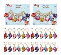 NBEADS 24 Pcs Butterfly Stitch Markers, Enamel Alloy Crochet Stitch Marker Charms Removable Locking Stitch Marker for Knitting Weaving Sewing Accessories Quilting Handmade Jewelry