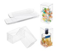 NBEADS 24 Pcs Transparent PVC Box, 6x6x12.1cm Plastic Clear Gift Packaging Boxes Waterproof Folding Box Wedding Party Favour Boxes for Candy Cookies Cake Chocolate Gift and Molds