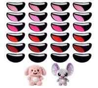 NBEADS 240Pcs 6 Styles Felt Mouth for Crafts, Flat Round Sew On Mouths Craft Puppet Mouths for Adults Crafts Puppet Bear Crochet Stuffies Plush Animals DIY Accessories