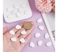 NBEADS 24PCS Natural Freshwater Shell Cloud Beads, 13.5x17mm White Shell Beads Summer Seashell Bead for Jewelry Necklace Bracelets Earrings Making DIY Crafts