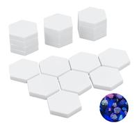 NBEADS 28 Pcs Ceramic Coral Frag Plugs Base, Hexagon Coral Frag Stand Coral Frag Holder for Aquarium Coral Fragments, White, 3.5×3.05cm