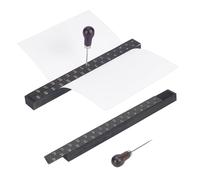 NBEADS 2Sets Book Binding Cradle with Awls, Signature Punching Tool for Bookbinding Book Binding Tools with Scales Punching Holes Tool for DIY Crafts Notebooks Journals Planners Books, 30.4×3.25×2cm