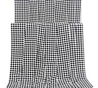 NBEADS 2x1.56m Tartan Polyester Fabric, Checkerboard Pattern Fabric Check Plaid Outdoor Fabric by The Yard for DIY Craft Sewing Home Decoration, Black and White