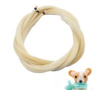 NBEADS 3 Pcs Animal Whiskers for Crafts Needle Felting, Natural Horse Hair Simulated Animal Whiskers Craft Animal Beards for Cat, Mouse, Rabbit, Puppets, Wheat, Long: About 83-85cm/pc